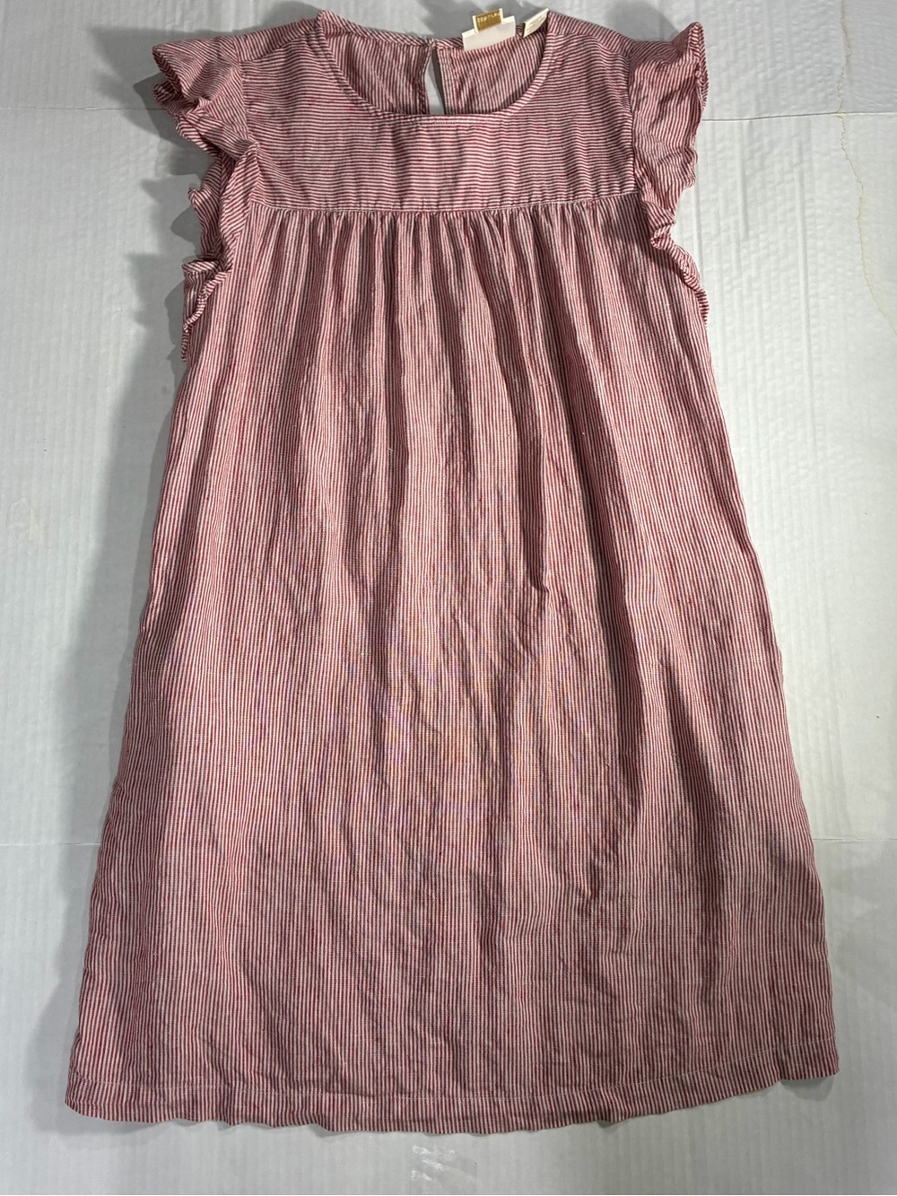 CYNTHIA ROWLEY LINEN STRIPPED DRESS - Picture 2 of 16